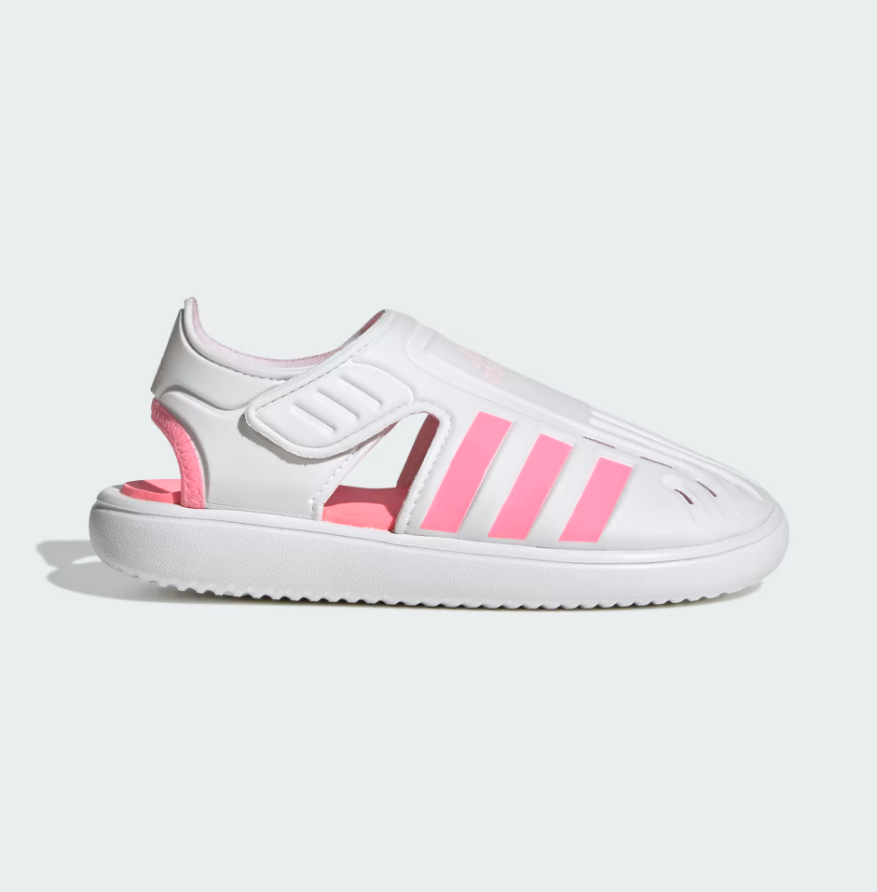 adidas Water Sandals C Kids H06320 Cloud White Pink LF leftfoot