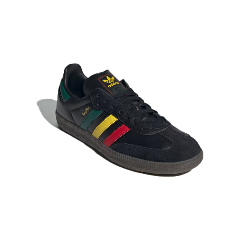 Leftfoot - adidas - Samba OG (Rasta Black) - Black/Yellow/Green