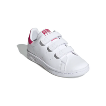 Load image into Gallery viewer, adidas - Stan Smith CF C - Cloud White/Bold Pink - Kids [FX7540}