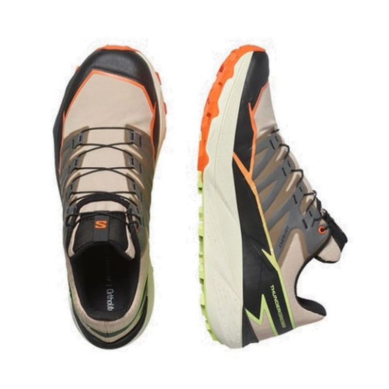 3k_7s✴︎ Leftfoot - SALOMON - Thundercross - Safari/Red Orange/Sharp Green