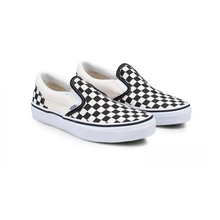 Load image into Gallery viewer, VANS - Classic Slip On - Checkerboard - Black/White - Kids