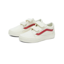 Load image into Gallery viewer, VANS - Old Skool V - Marshmallow/Racing Red - Kids