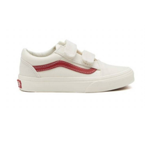 Load image into Gallery viewer, VANS - Old Skool V - Marshmallow/Racing Red - Kids