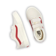 Load image into Gallery viewer, VANS - Old Skool V - Marshmallow/Racing Red - Kids