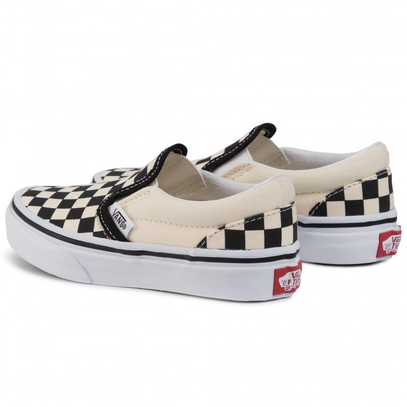 Checkered slip on shoes sale