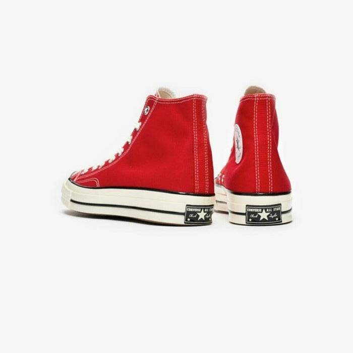 Red converse hot sale famous footwear