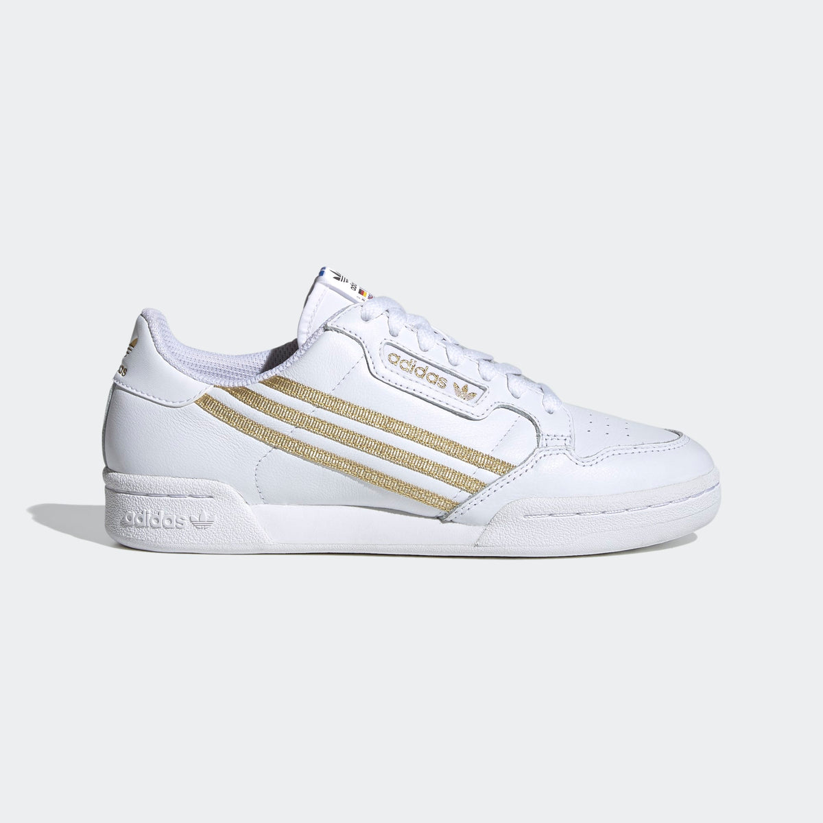 Adidas continental 80 white gold top
