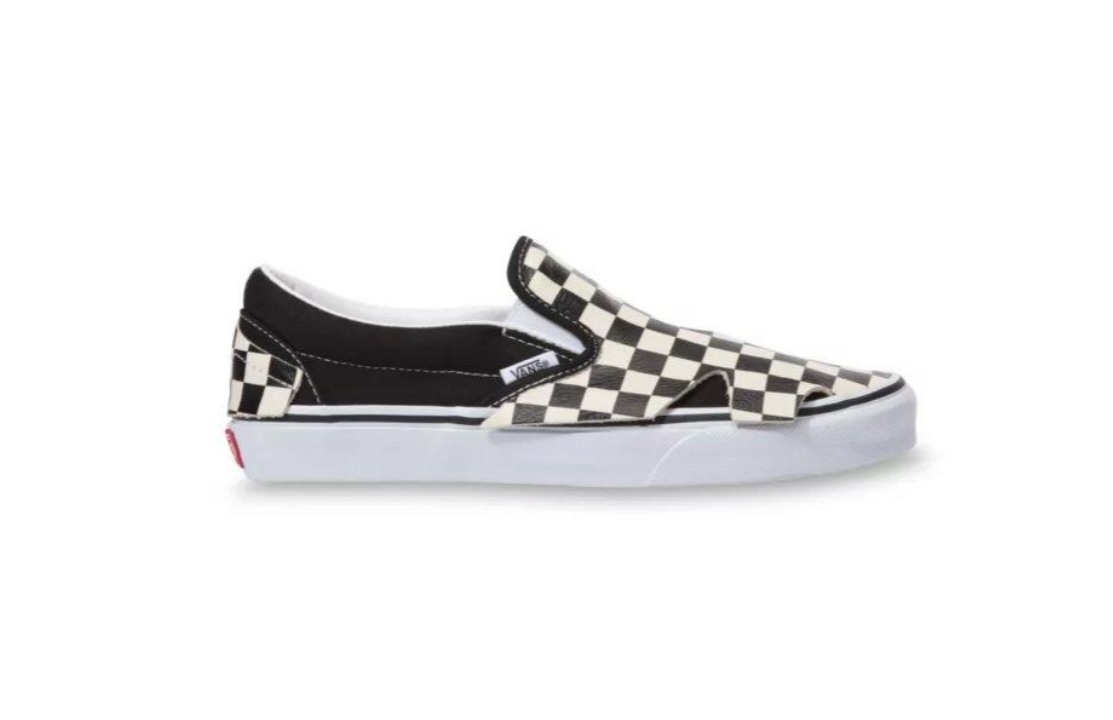 Gingham vans black and 2025 white