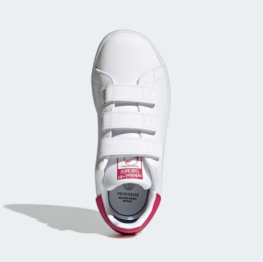 adidas Stan Smith CF C Kids FX7540 White Bold Pink LF leftfoot