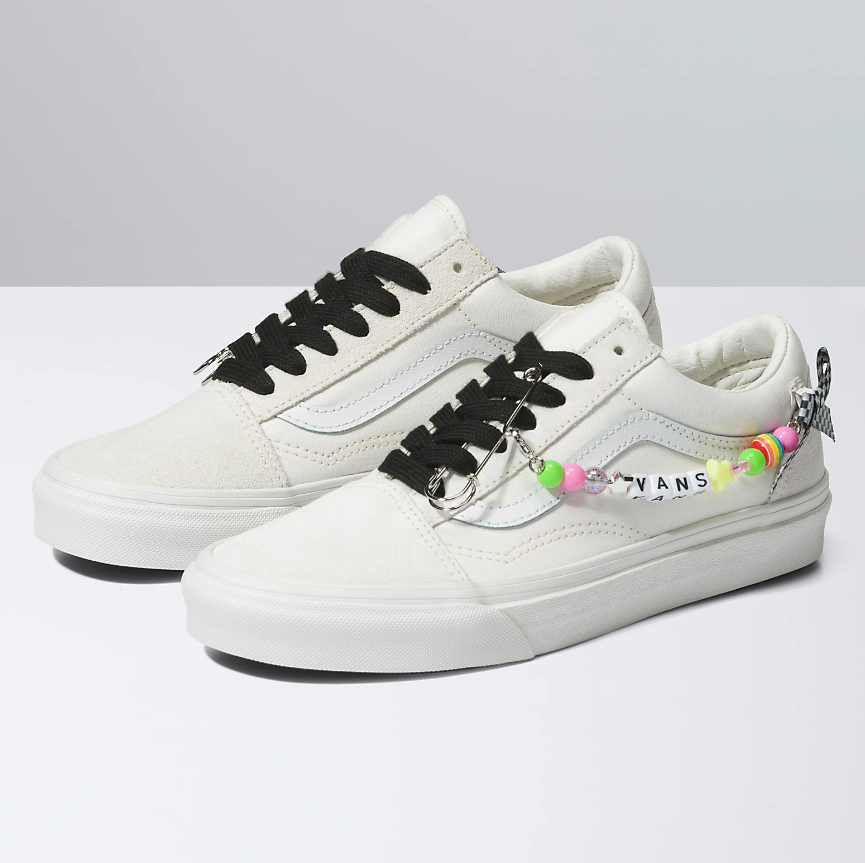 White vans old skool top custom