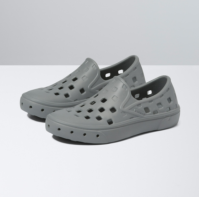 Grey slip on clearance vans kids