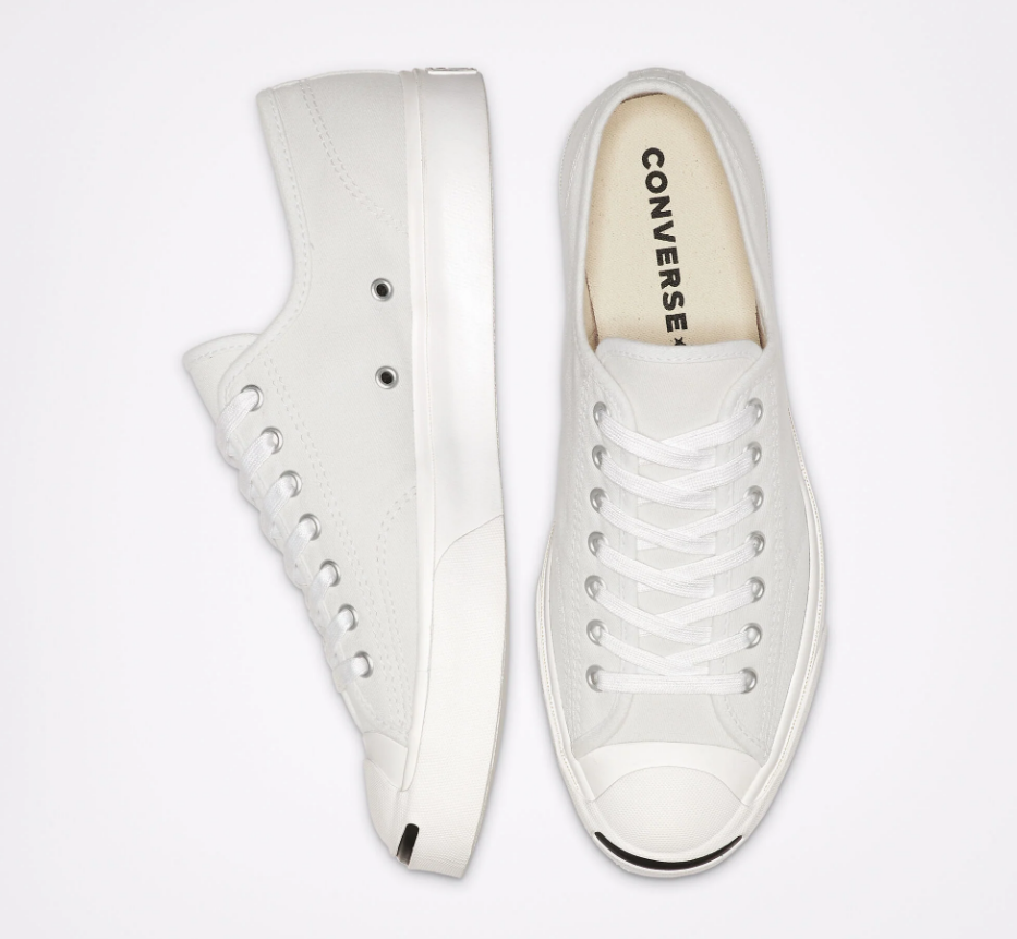 CONVERSE Jack Purcell Gold Canvas Ox White Unisex 164057C (LF – leftfoot.sg