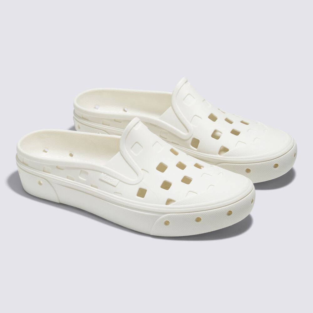 Vans slip on mule sales white