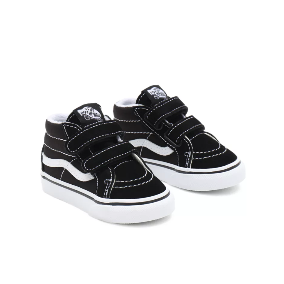 VANS SK8 MID REISSUE V BLACK WHITE TODDLER leftfoot
