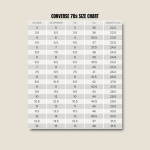 Unisex converse sizing hotsell