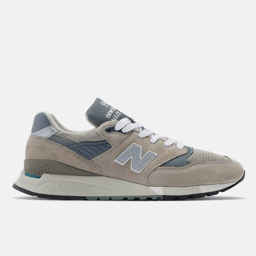 NEW BALANCE U998GR Grey With Silver LF leftfoot