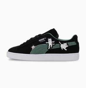 PUMA Suede X RIPNDIP Black Eucalyptus 393872 01 LF leftfoot
