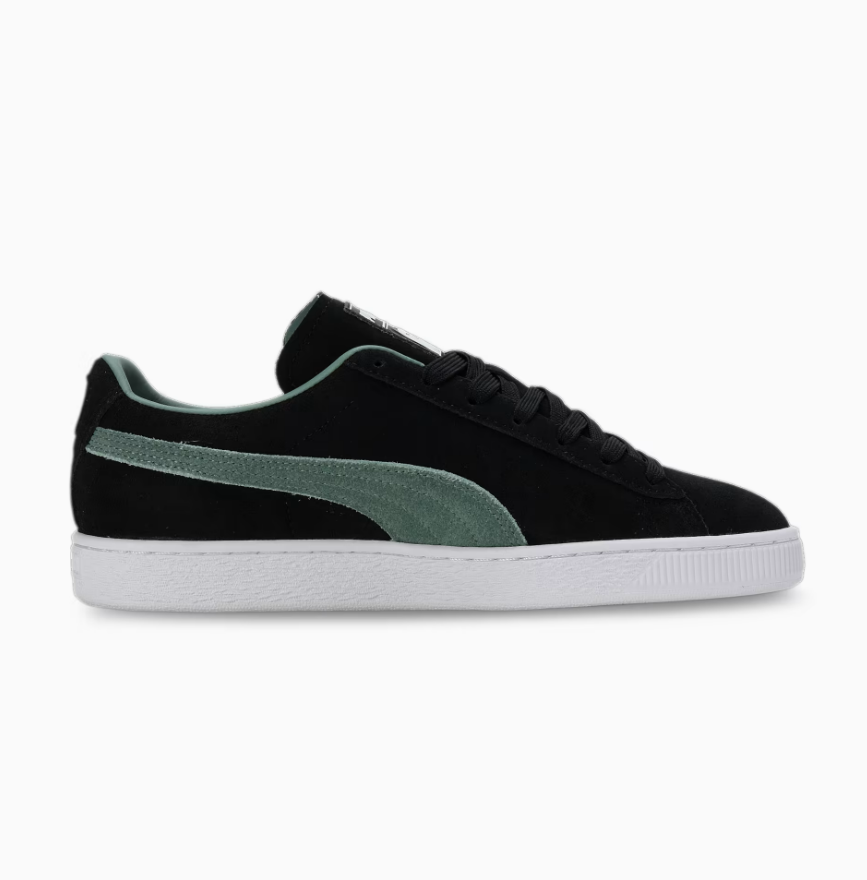Puma suede 2025 black ribbon