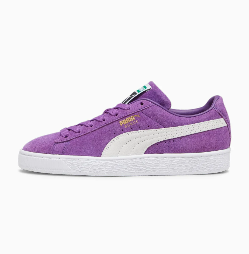 Puma suede purple and white new arrivals