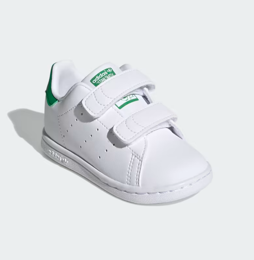 adidas Stan Smith Infants Cloud White Green Velcro FX7532 (LF)