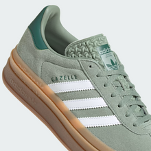 Load image into Gallery viewer, adidas Gazelle Bold Womens Silver Collegiate Green ID6998 (LF)