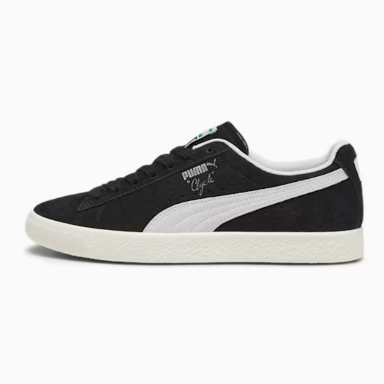 PUMA Clyde Hairy Suede 393115 02 Black Frosted Ivory Unisex (LF)