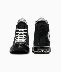 CONVERSE 70 Hi Black Ruffles & Bows A10026C Unisex (LF)