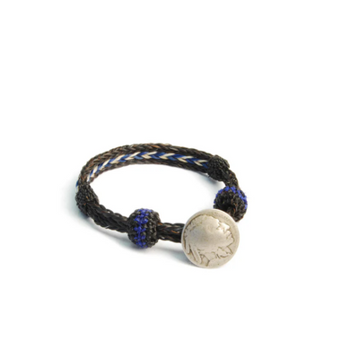 CHAMULA Concho Bracelet Blk Wht Blue Unisex (LF)