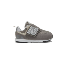 Load image into Gallery viewer, NEW BALANCE - 574 Hook &amp; Loop - Rain Cloud/Silver Metallic - Kids [NW574GR]