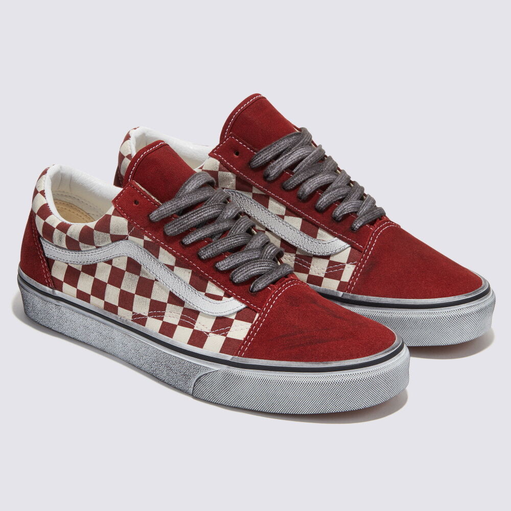 VANS Stressed Old Skool Stressed Red White Unisex (LF) – leftfoot.sg