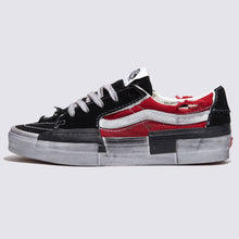 Load image into Gallery viewer, VANS SK8 Low Reconstruct Stressed Black Red Unisex (LF)