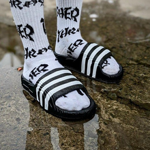 Load image into Gallery viewer, adidas - Adilette 22 Slides - Black/White - Unisex [IF3670]