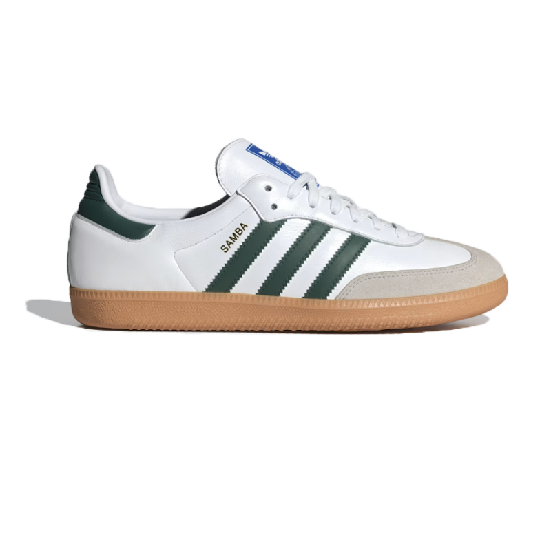 靴  SAMBA OG White Green Leftfoot - adidas - Samba OG - Cloud White/Collegiate Green