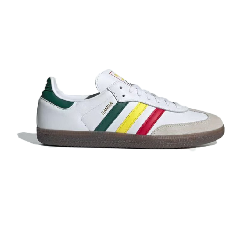 Leftfoot - adidas - Samba OG (Rasta White) - White/Yellow/Green