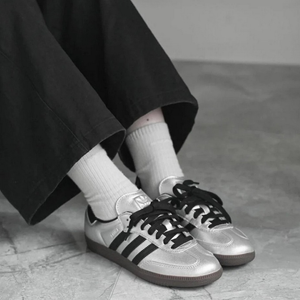 adidas - Samba OG - Silver Metallic/Core Black - Women's [JI4218]