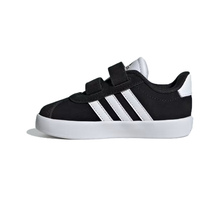 Load image into Gallery viewer, adidas - VL Court 3.0 CF - Black/White Velcro - Kids [ID9158]