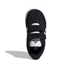 Load image into Gallery viewer, adidas - VL Court 3.0 CF - Black/White Velcro - Kids [ID9158]