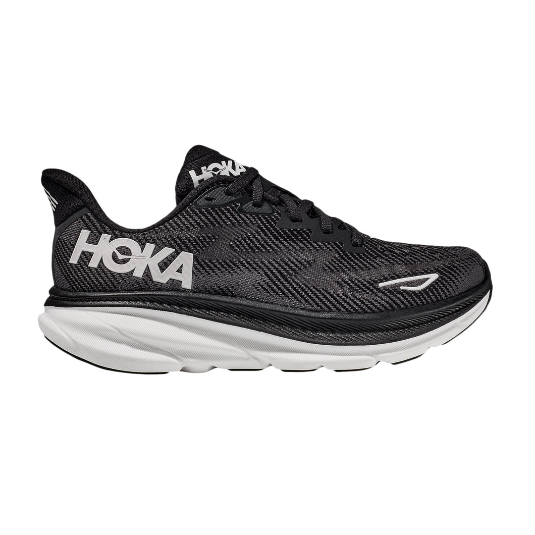 HOKA Clifton 9 Black White 1127895 BWHT Mens (LFMG)