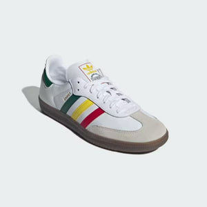 adidas Samba OG (Rasta White) IH3118 White Yellow Green Unisex (LEFTFOOT)