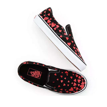 Load image into Gallery viewer, VANS - Classic Slip-On - Valentines Hearts - Black Racing Red - Unisex