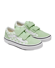 Load image into Gallery viewer, VANS Old Skool V Color Theory Checkerboard Green Kids (LF)