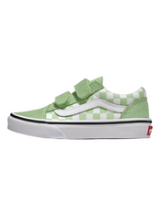 Load image into Gallery viewer, VANS Old Skool V Color Theory Checkerboard Green Kids (LF)