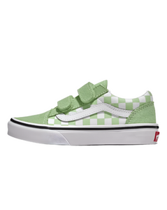 VANS Old Skool V Color Theory Checkerboard Green Kids (LF)