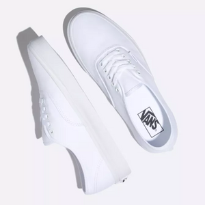 All white 2025 laced vans