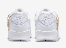 Load image into Gallery viewer, NIKE W Air Max 90 Premium Lucky Charms DH0569 100 White Metallic Gold Womens (LF)