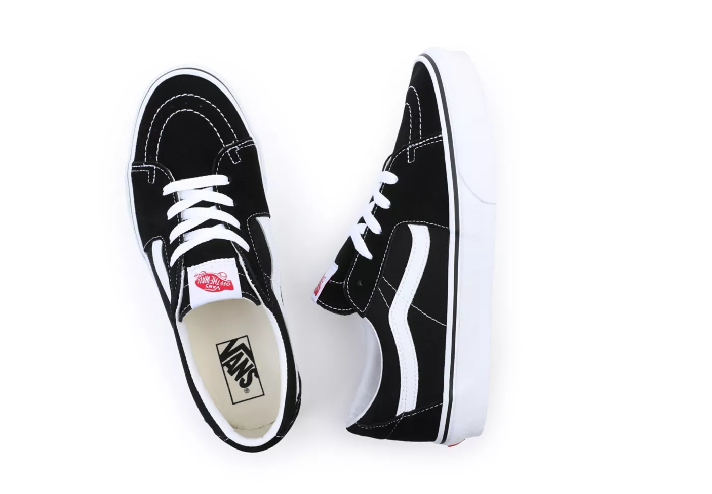 VANS SK8 LOW BLACK TRUE WHITE leftfoot