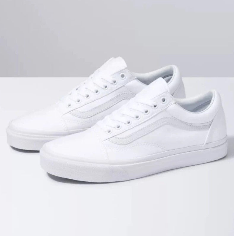 Canvas old skool vans true white Clearance