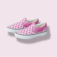 Load image into Gallery viewer, VANS Slip On Color Theory Checkerboard Fiji Flower Kids (LF)