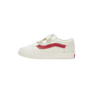 VANS Old Skool V Marshmallow Racing Red Toddlers (LF)