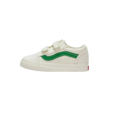 Load image into Gallery viewer, VANS Old Skool V Marshmallow / Jolly Green Toddlers (LF)
